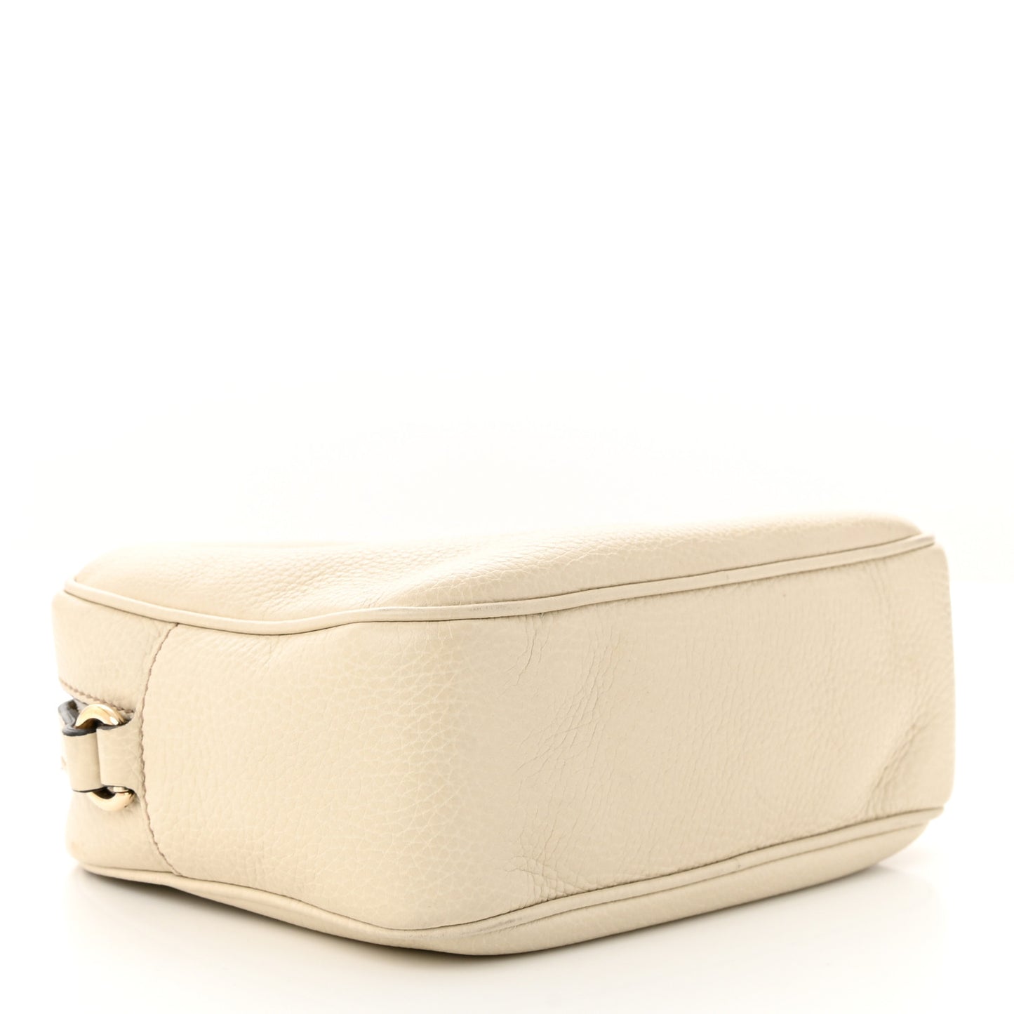 Pebbled Calfskin Small Soho Disco Bag Off White