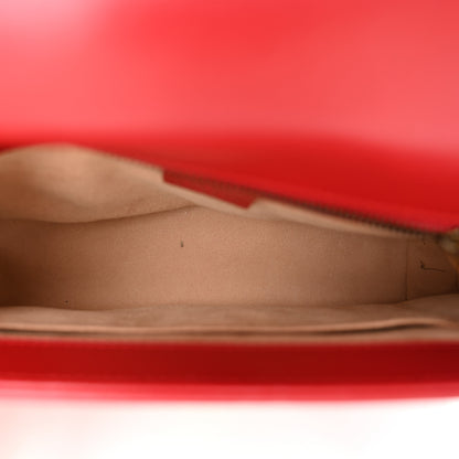 Gucci Calfskin Matelasse Small GG Marmont Top Handle Shoulder Bag Hibiscus Red 5 of 11