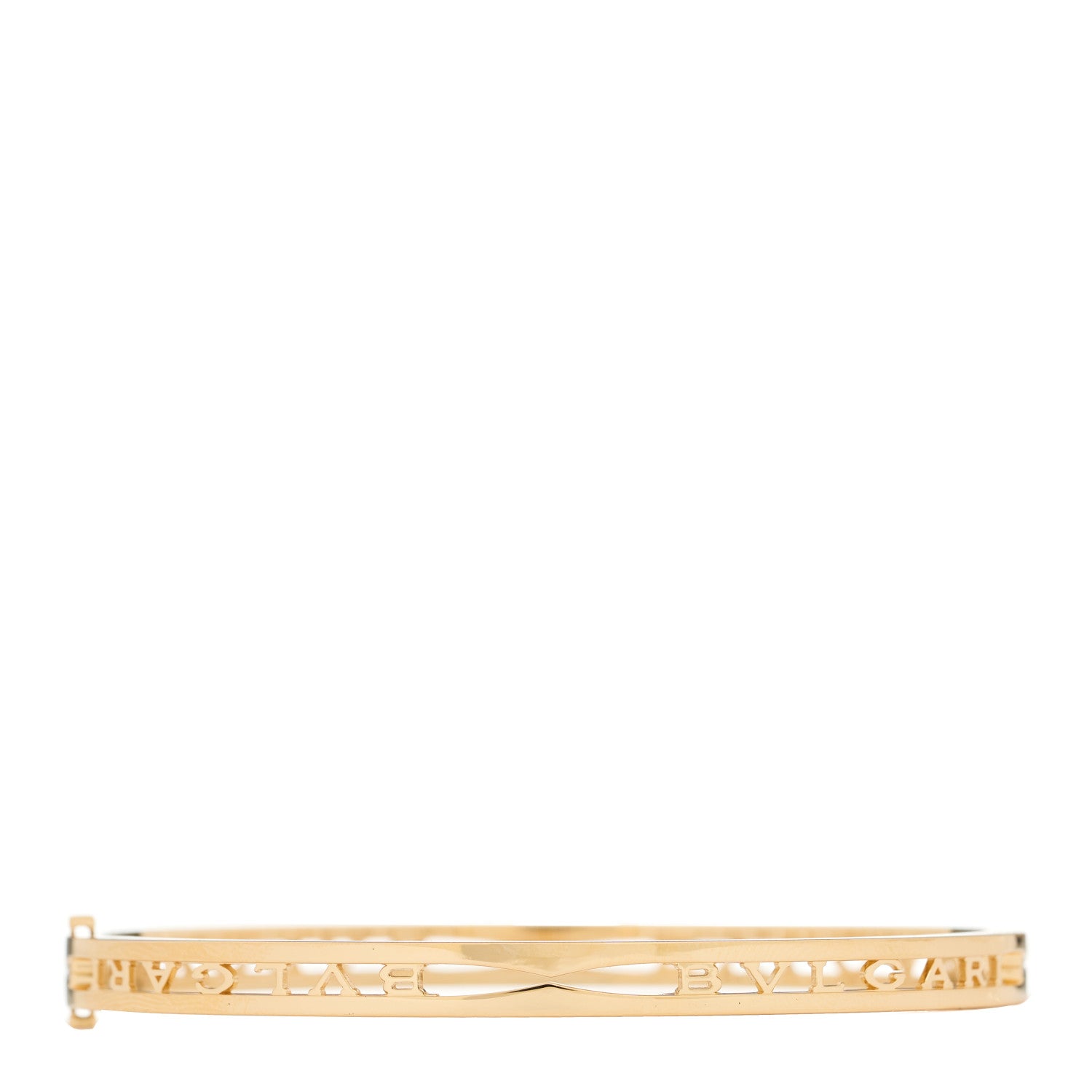 Bulgari 18K Yellow Gold B.Zero1 Bvlgari Logo Bangle Bracelet M 1 of 3