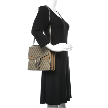 Gucci GG Supreme Monogram Medium Dionysus Shoulder Bag Taupe 2 of 9