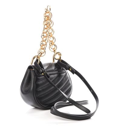Chloe Calfskin Quilted Nano Drew Bijou Shoulder Bag Black 2 of 9