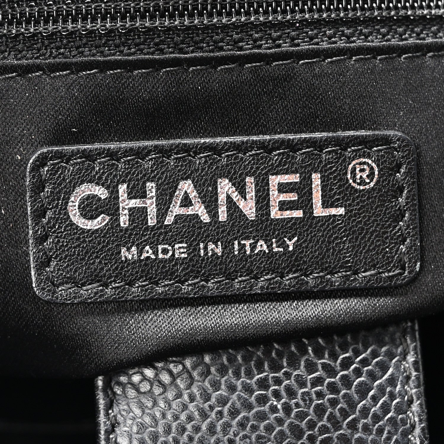 Chanel Caviar Quilted Petit Shopping Tote PST Black 6 of 10