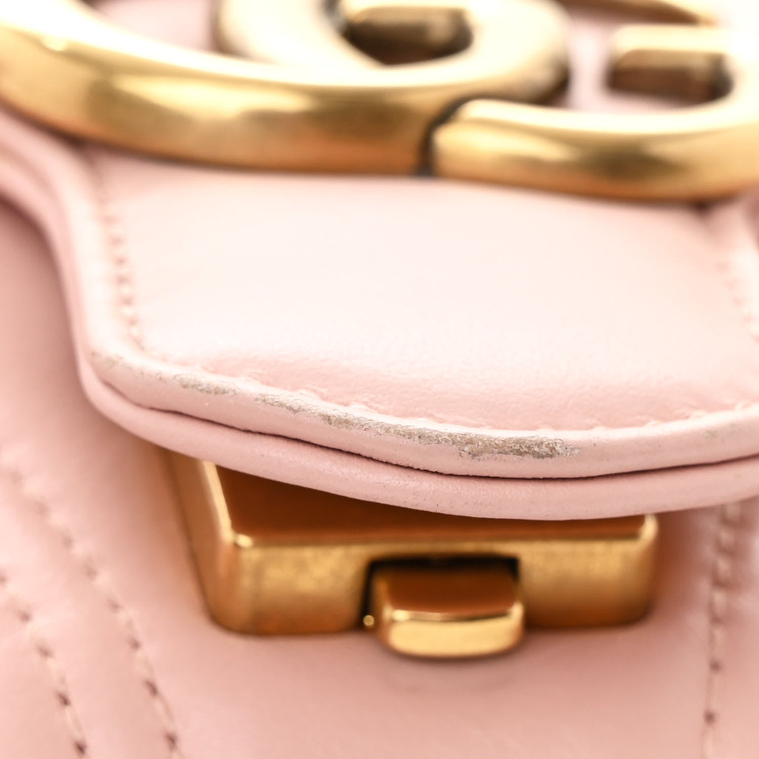 Gucci Calfskin Matelasse Mini GG Marmont Shoulder Bag Perfect Pink 11 of 11