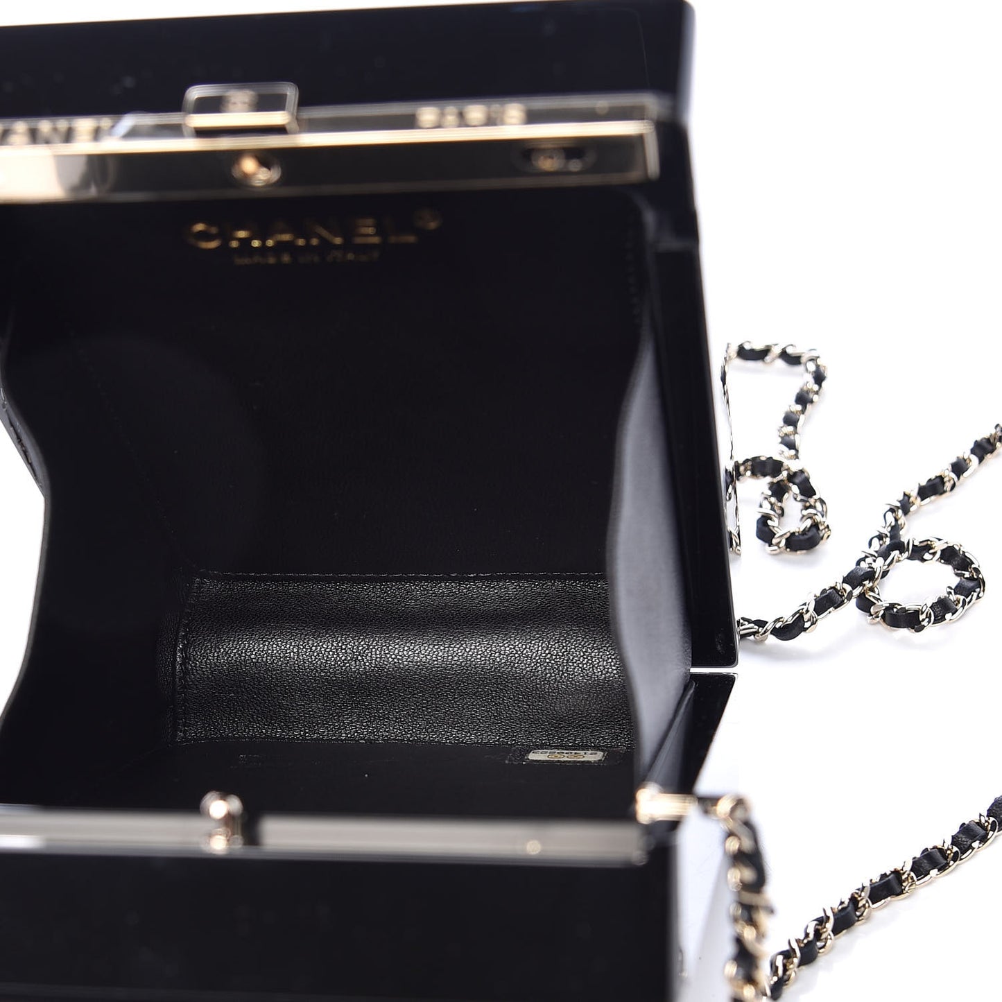 Plexiglass Strass N°5 Minaudiere Black Gold
