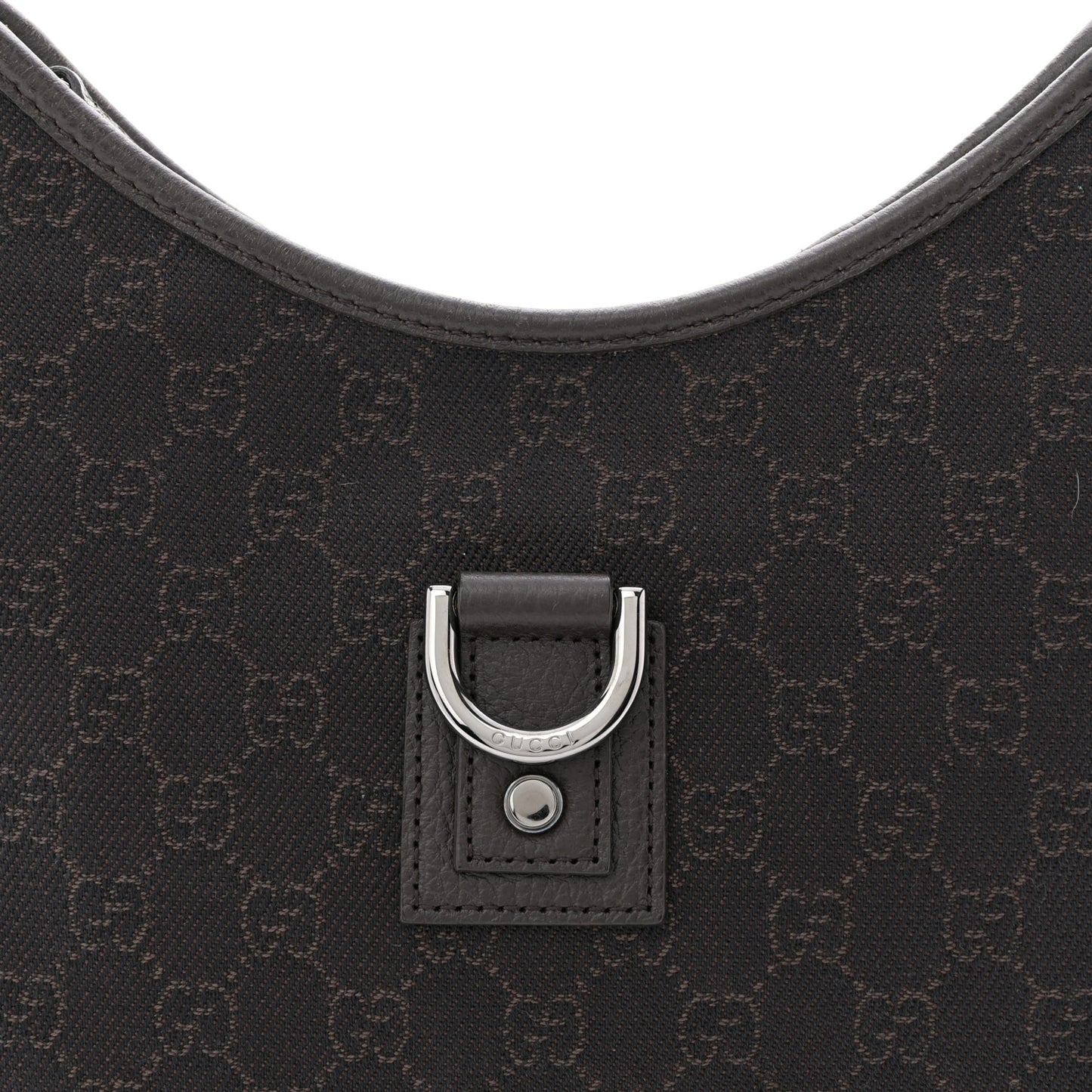 Denim Monogram Abbey D Ring Hobo Brown