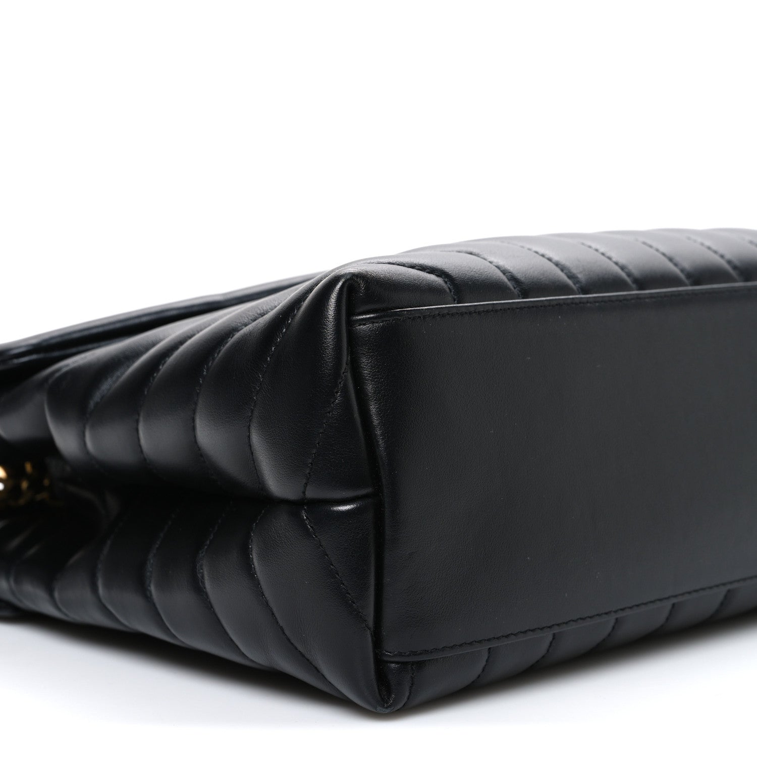 Saint Laurent Calfskin Y Quilted Monogram Medium Loulou Chain Satchel Black 9 of 10