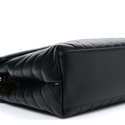 Saint Laurent Calfskin Y Quilted Monogram Medium Loulou Chain Satchel Black 9 of 10