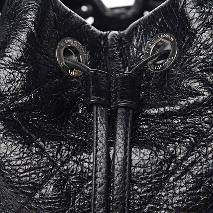 Chanel Glazed Calfskin On The Road Drawstring Tote Black 14 of 14