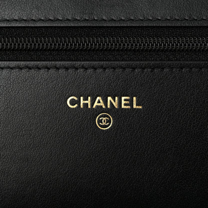 Chanel Caviar Quilted Pocket Clutch With Chain WOC Black 6 of 13