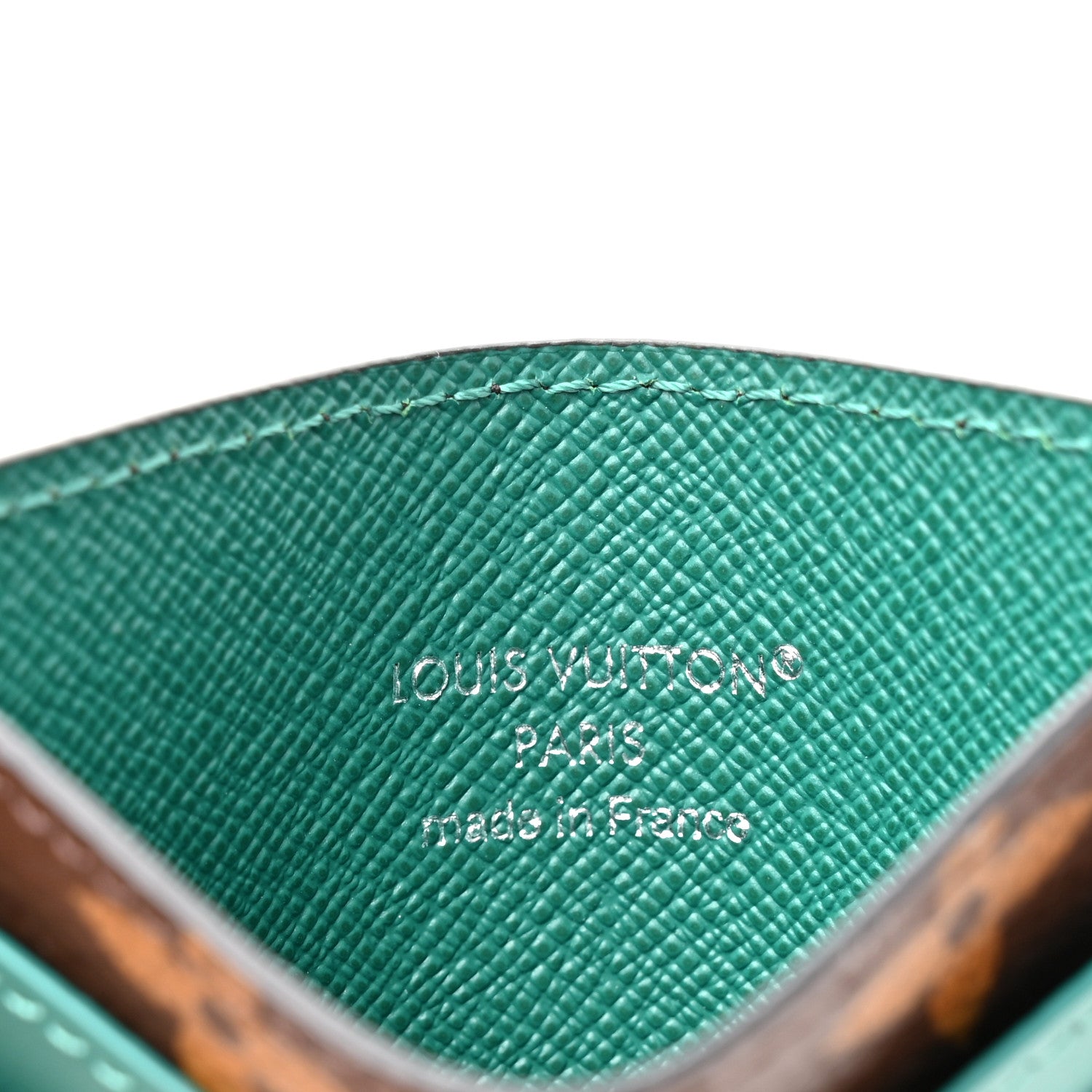 Louis Vuitton Monogram Macassar Double Card Holder Borneo Green 6 of 7
