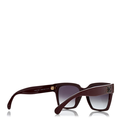 Chanel Acetate CC Butterfly Sunglasses 5557-A Burgundy 4 of 8