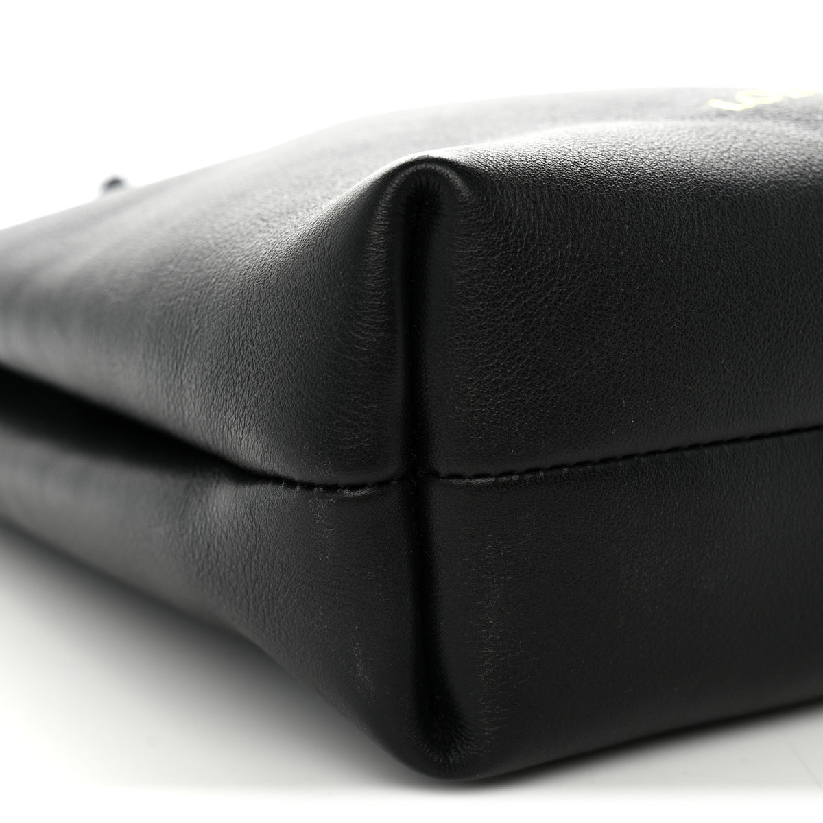 Smooth Calfskin Pebble Pouch  Black