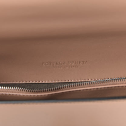 Bottega Veneta Nappa Ayers Intrecciato Club Stitch Knot Clutch Corallo Cream Mink 8 of 9