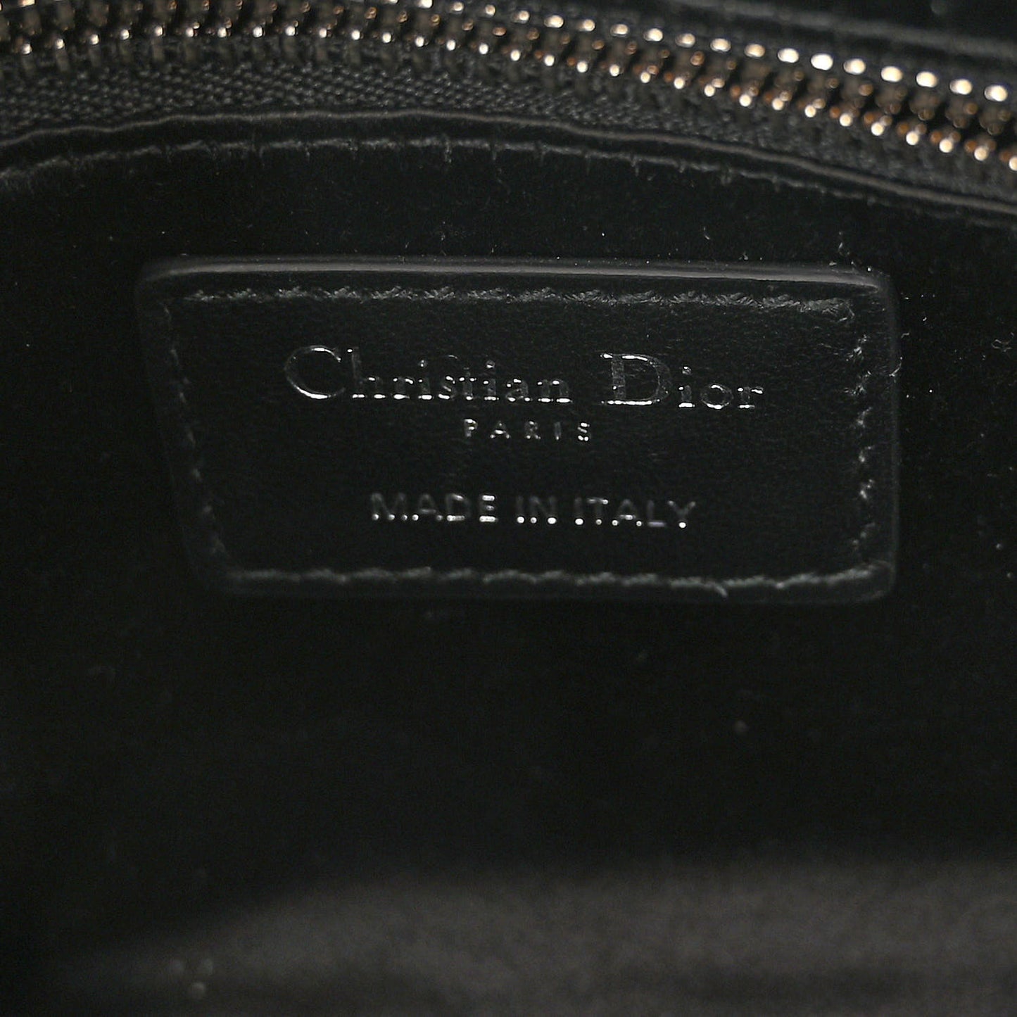 Satin Crystal Cannage Mini Lady Dior Black