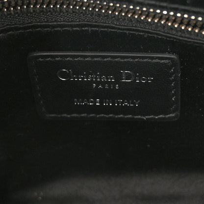 Christian Dior Satin Crystal Cannage Mini Lady Dior Black 6 of 9