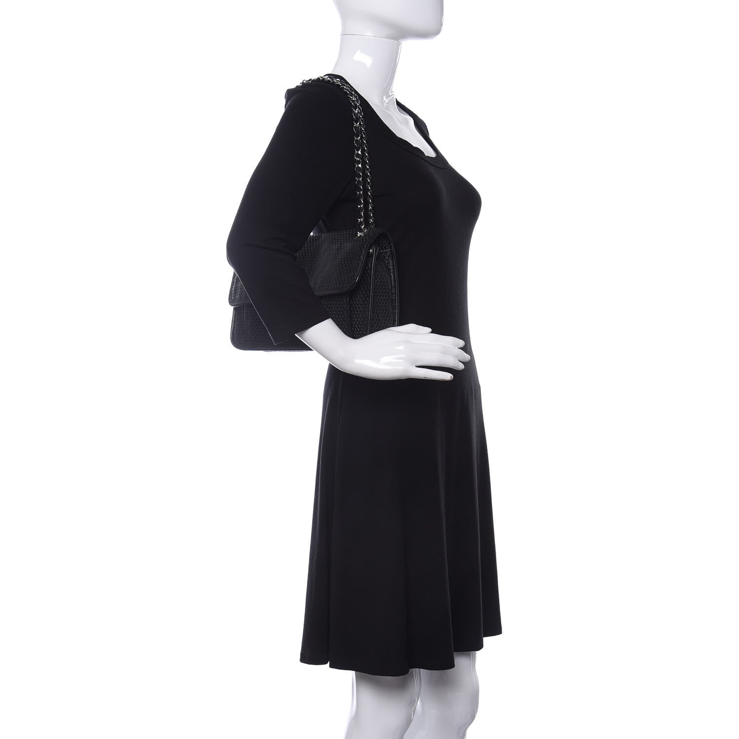 Chanel Perforated Calfskin Large Up In The Air Flap Black 2 of 10