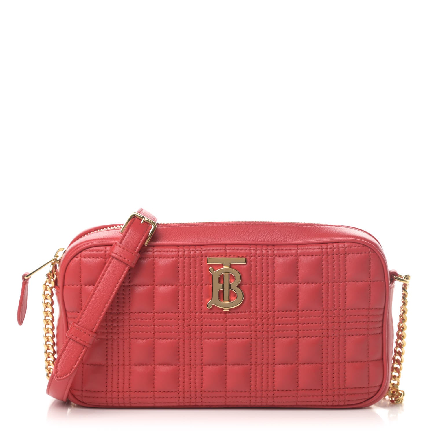 Burberry Lambskin Quilted Camera Bag Bright Red 1 of 4