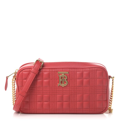 Burberry Lambskin Quilted Camera Bag Bright Red 1 of 4