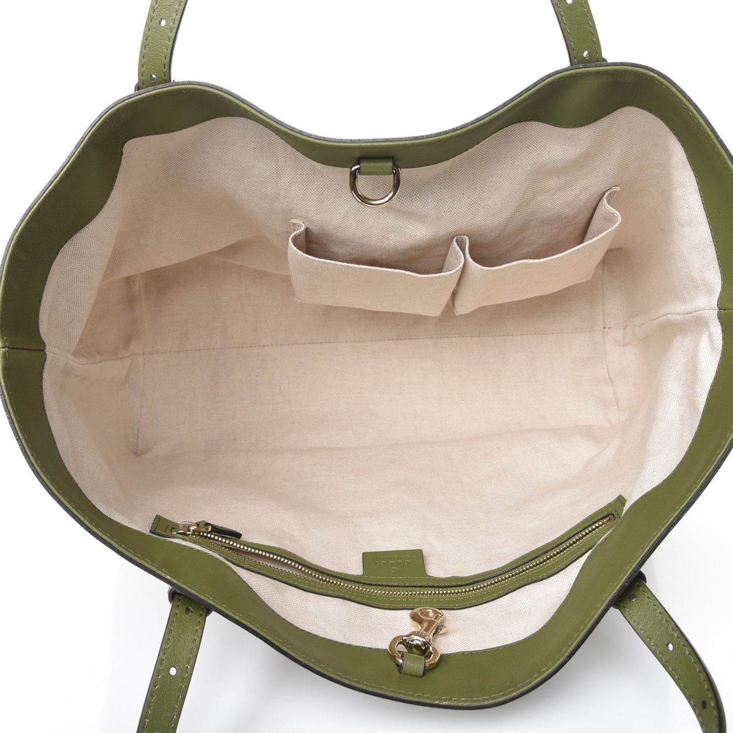 GG Supreme Monogram Medium Nice Tote Green