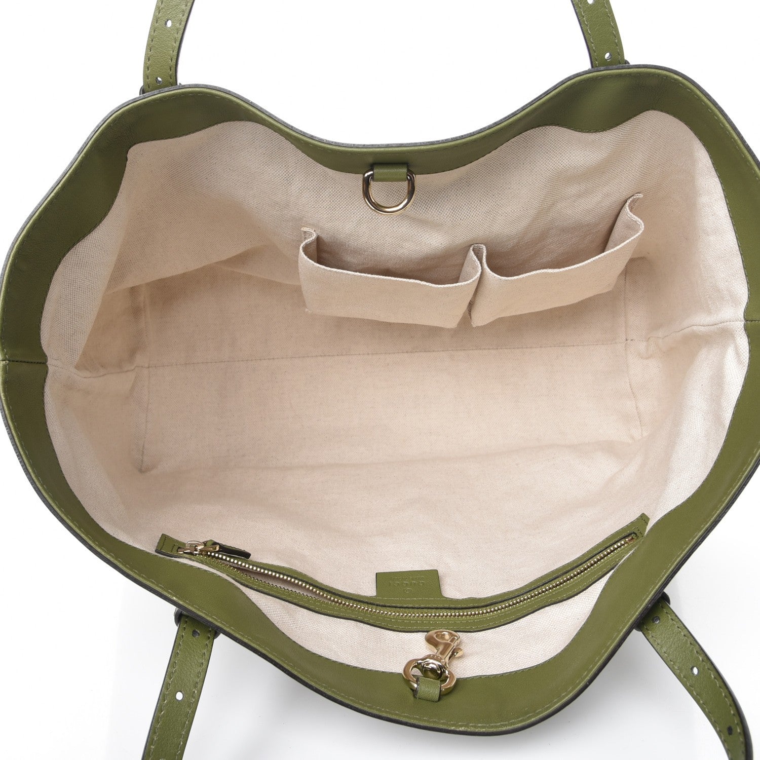 Gucci GG Supreme Monogram Medium Nice Tote Green 5 of 7