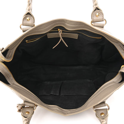 Balenciaga Chevre Gold Metallic Edge Hardware City Gris Taupe 5 of 11