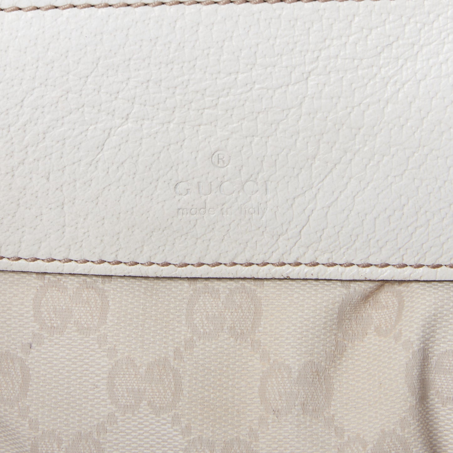 GG Monogram Web Double Pocket Belt Bag White