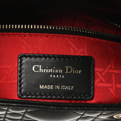 Christian Dior Lambskin Cannage Small My ABCDior Lady Dior Black 6 of 9