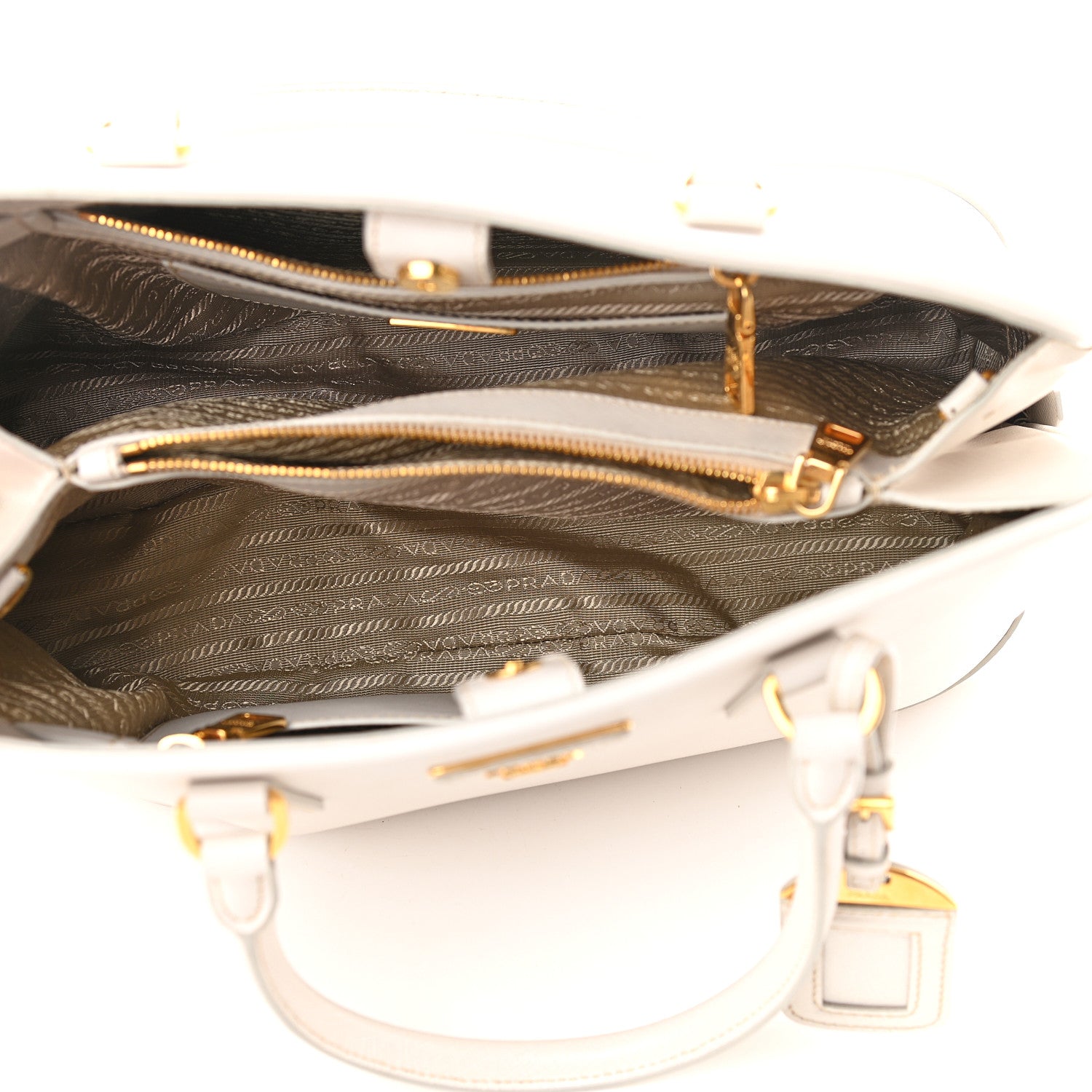 Prada Saffiano Lux Open Promenade Tote Talco 5 of 9