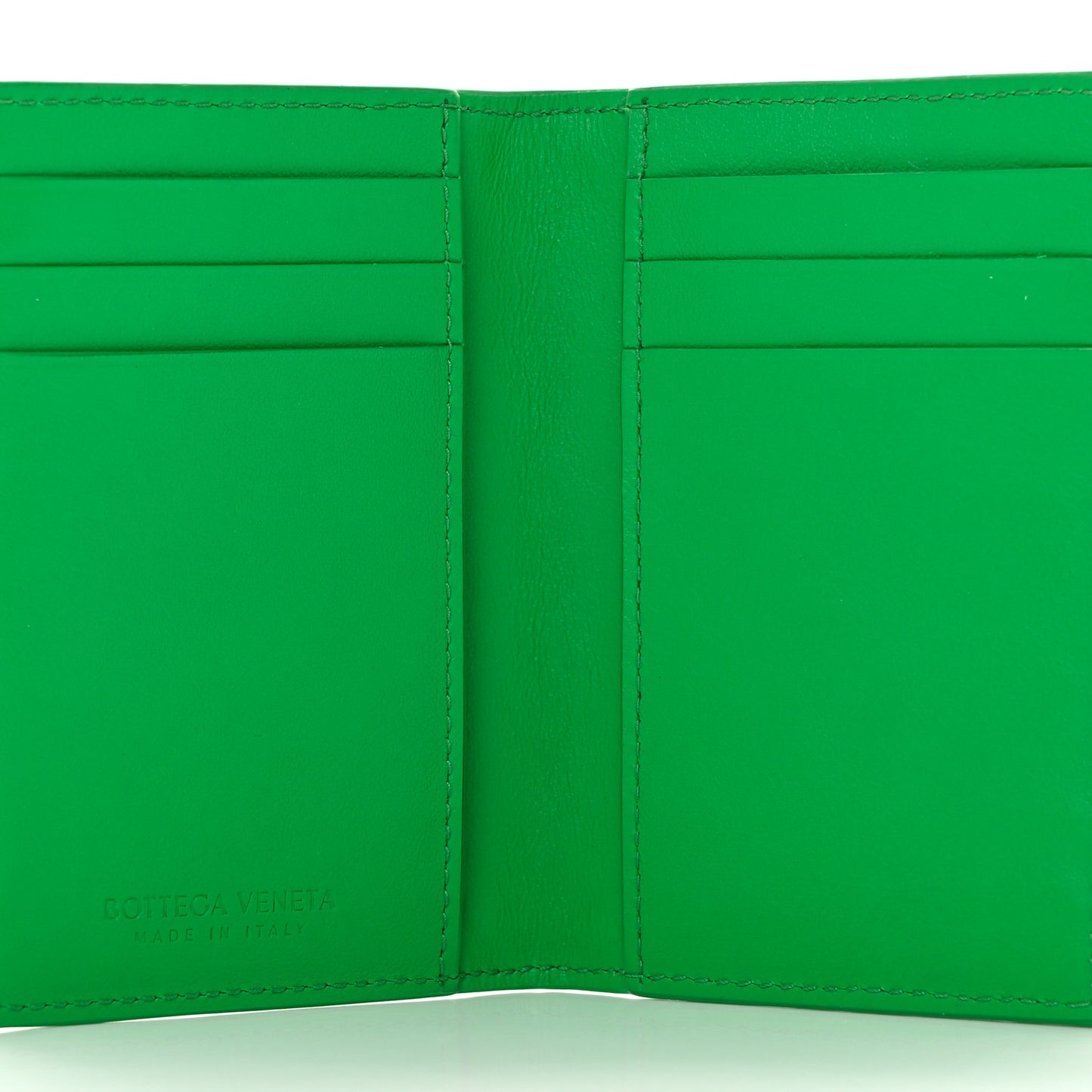 Calfskin Intrecciato Flap Card Case Parakeet