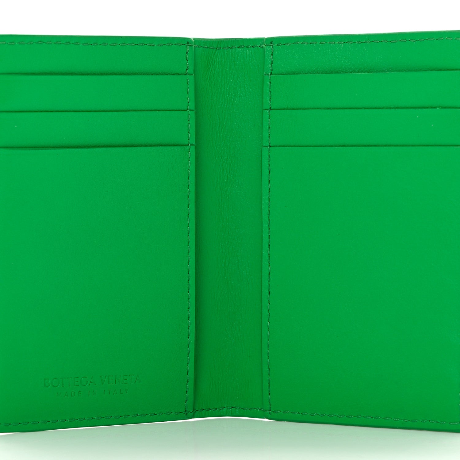 Bottega Veneta Calfskin Intrecciato Flap Card Case Parakeet 5 of 13