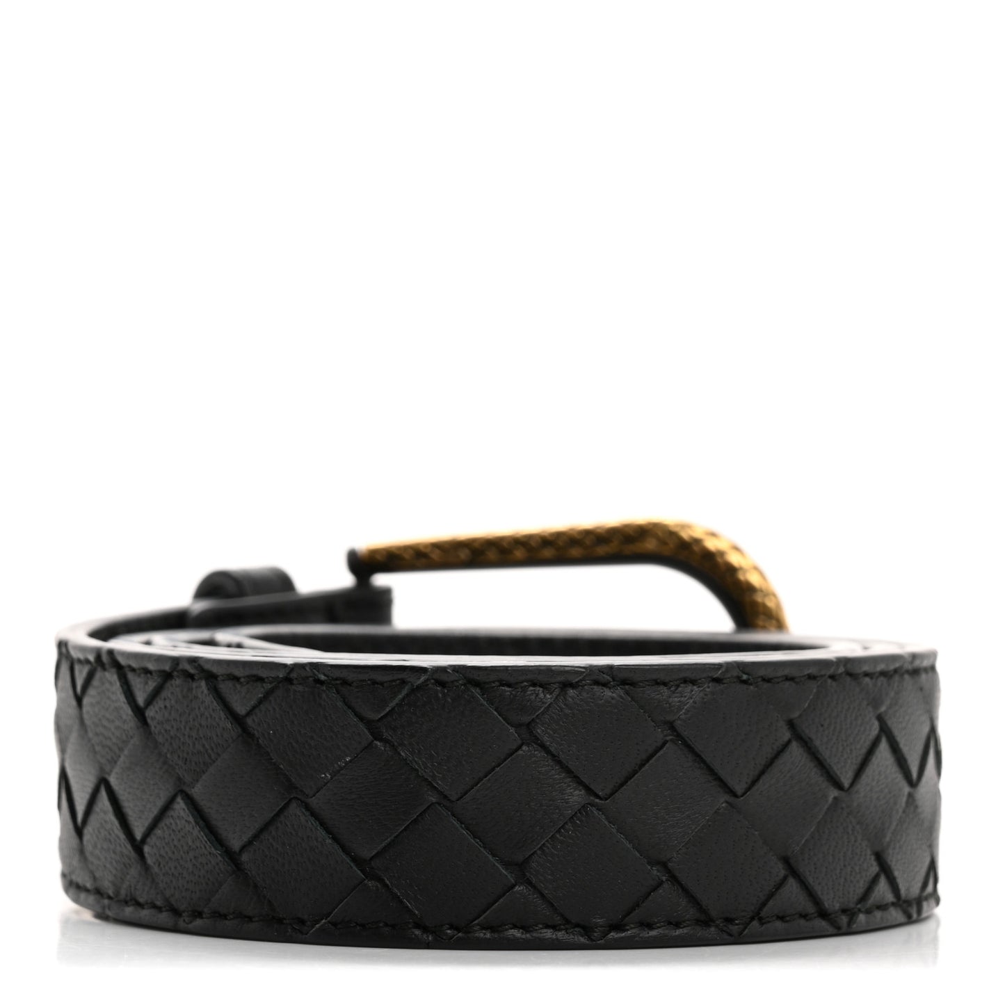 Nappa Intrecciato Belt 80 32 Black