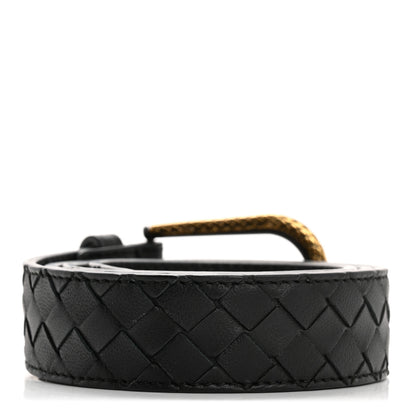 Bottega Veneta Nappa Intrecciato Belt 80 32 Black 2 of 7