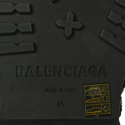 Balenciaga Calfskin Woven Detail Mens Combat Boots 41 Black 6 of 7