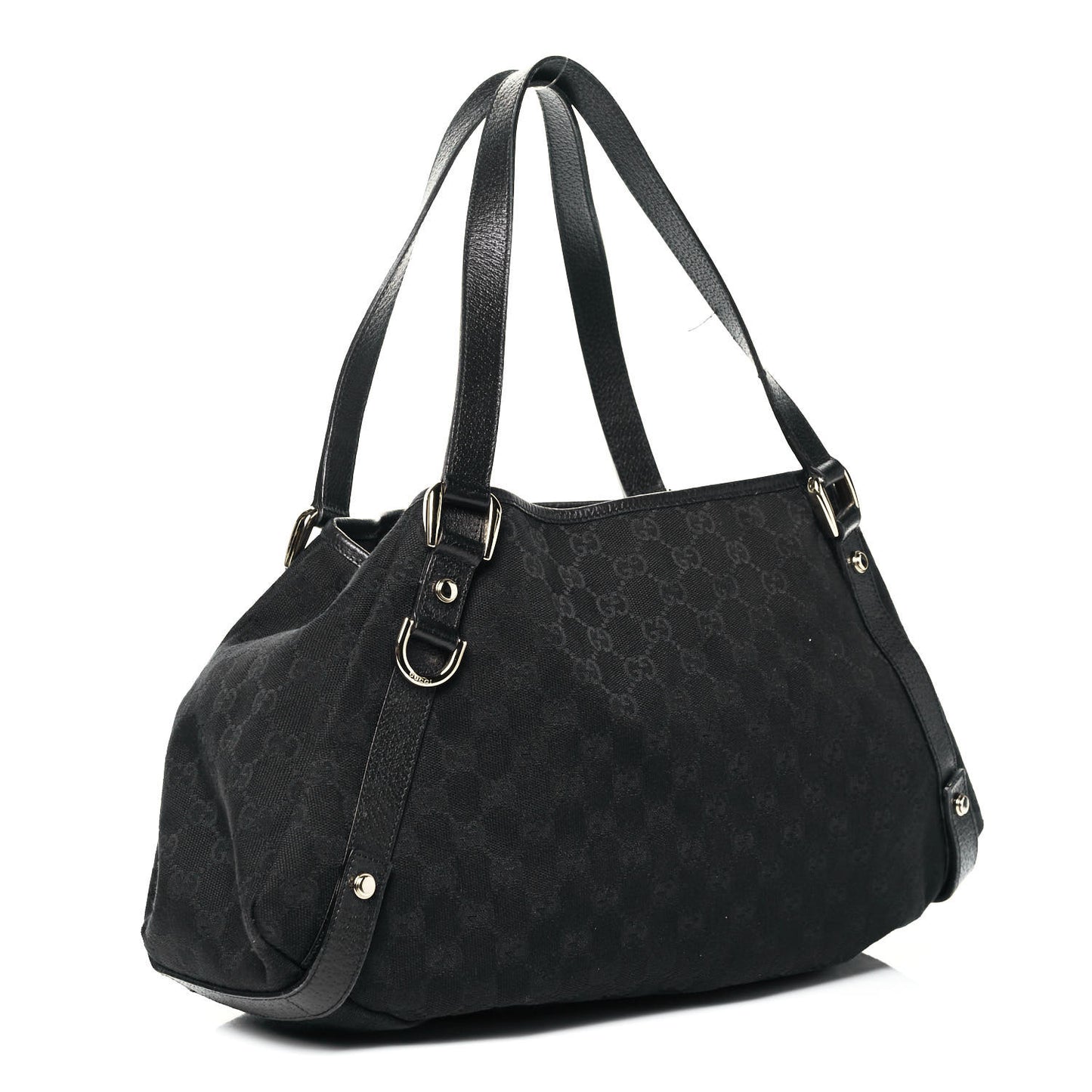 Monogram Medium Abbey Shoulder Bag Black