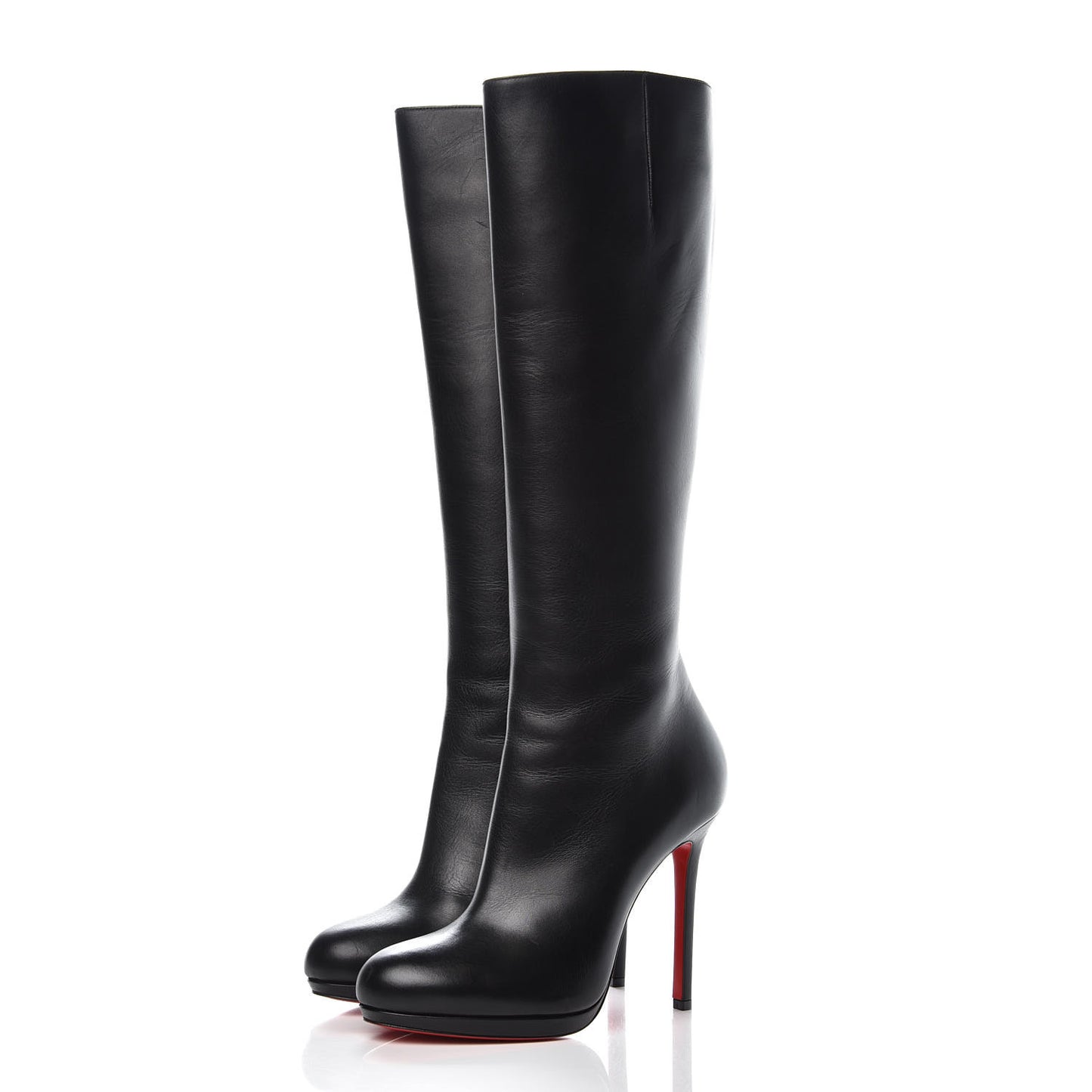 Calfskin Botalli 120 Tall Boots 39 Black