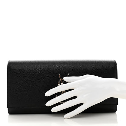 Saint Laurent Grain De Poudre Monogram Cassandre Clutch Black 2 of 8