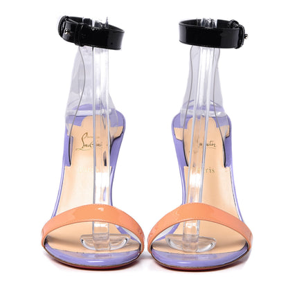Christian Louboutin Patent PVC Jonatina 100 Sandals 37 Hortensia 2 of 8