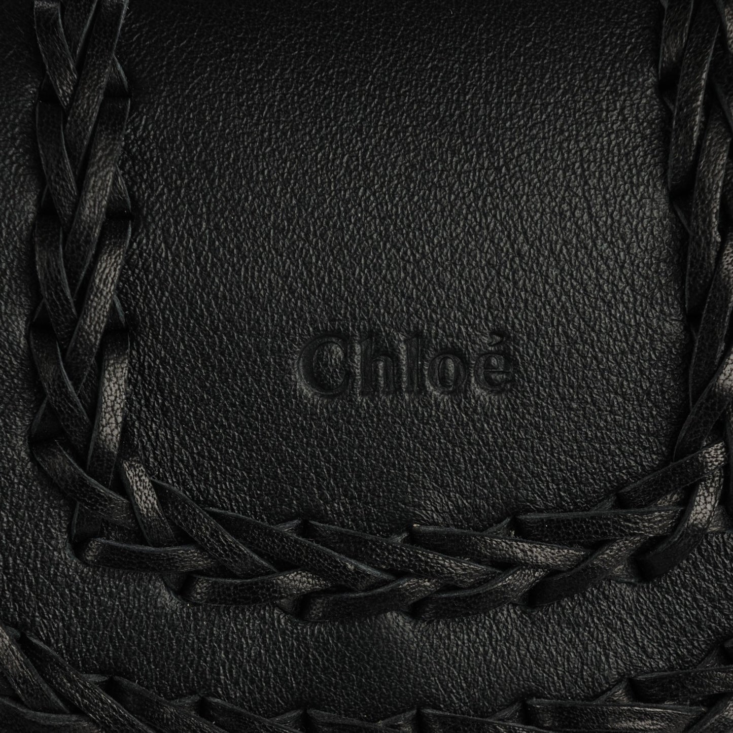 Calfskin Braided Mini Hudson Shoulder Bag Black