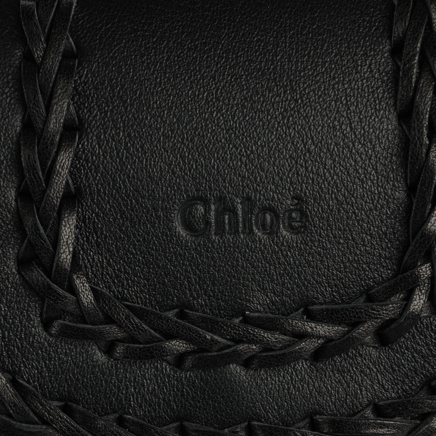 Chloe Calfskin Braided Mini Hudson Shoulder Bag Black 5 of 8