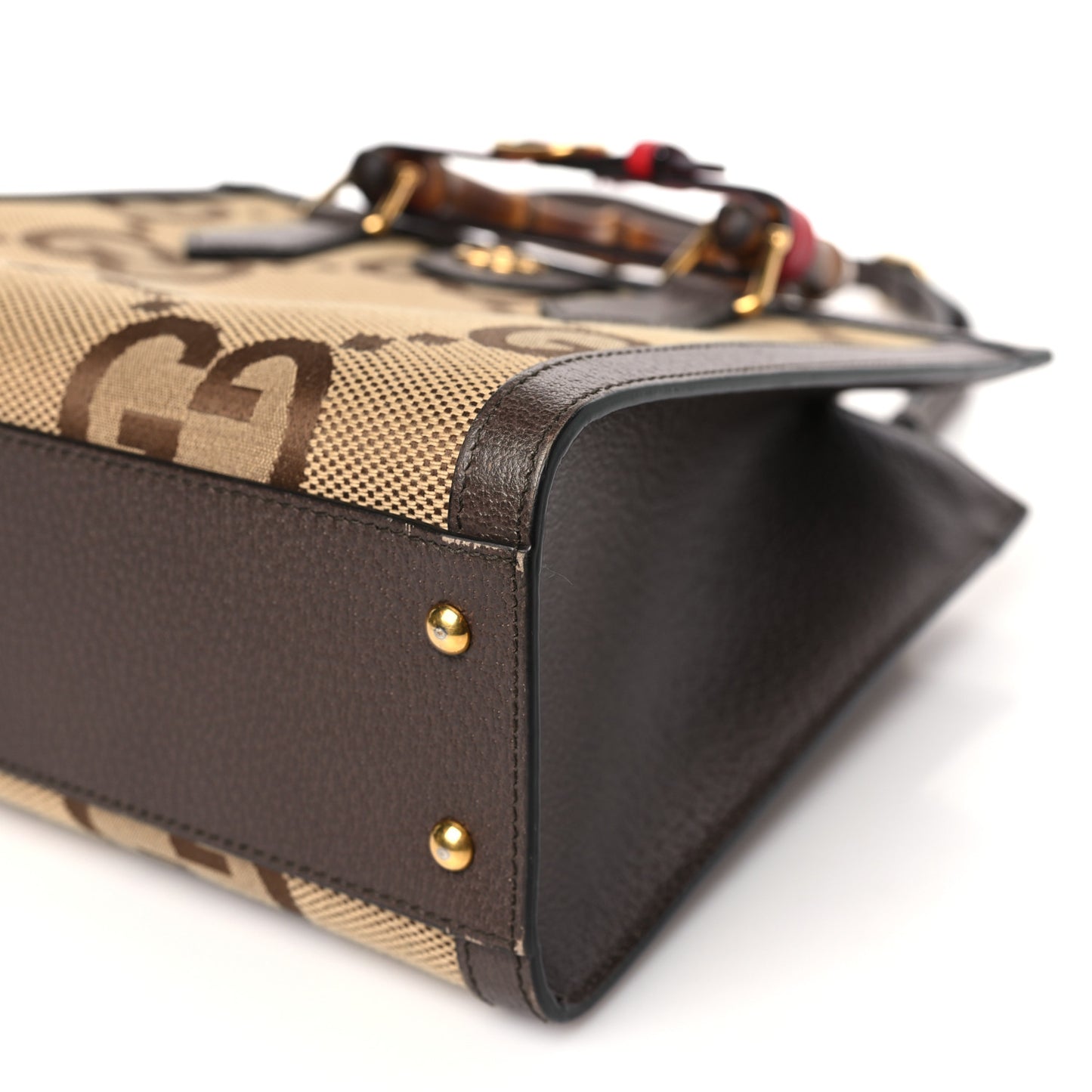 Monogram Jumbo GG Textured Dollar Calfskin Small Diana Tote Bag Camel Ebony New Acero Pomegranate Red