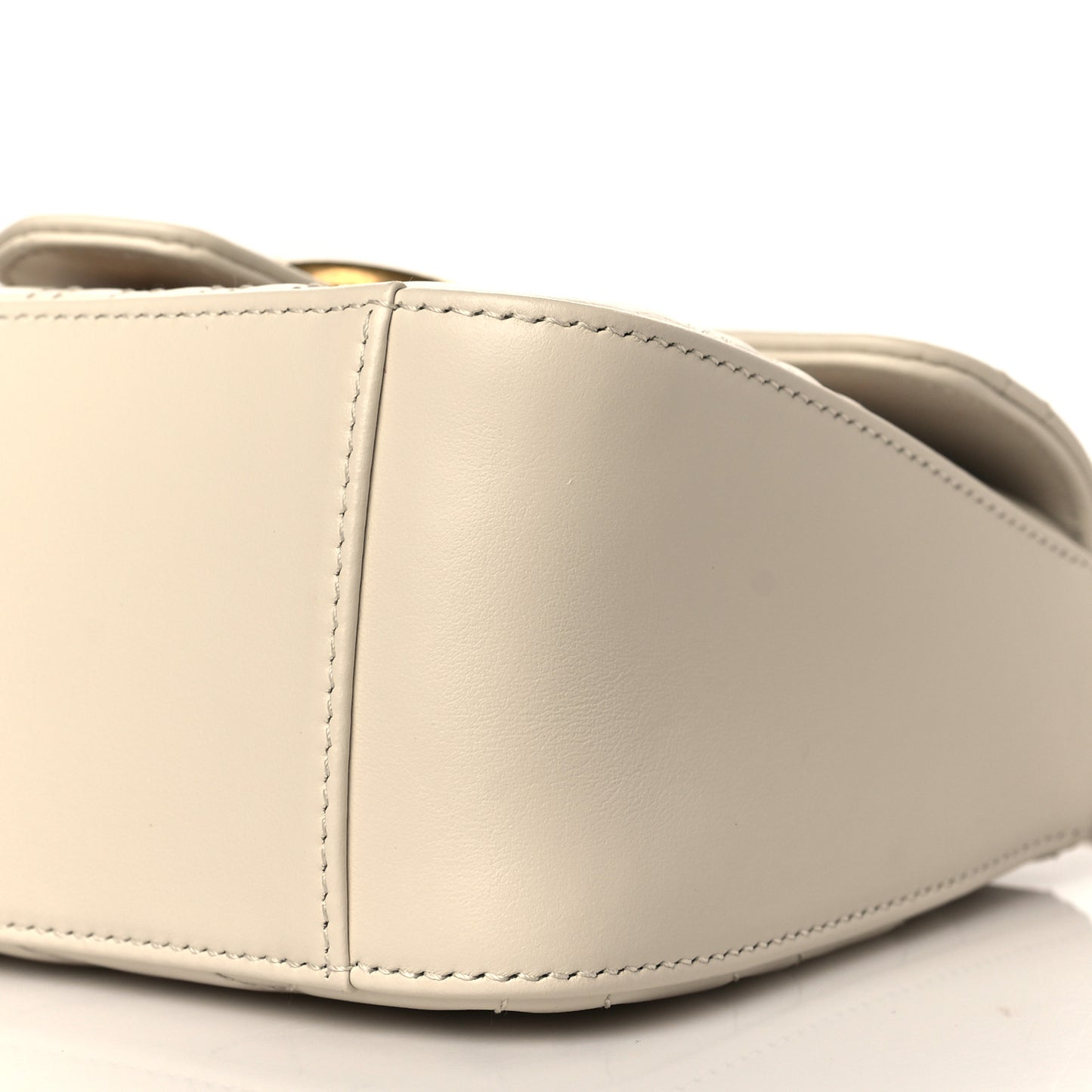 Calfskin Matelasse Mini GG Marmont Top Handle Shoulder Bag White