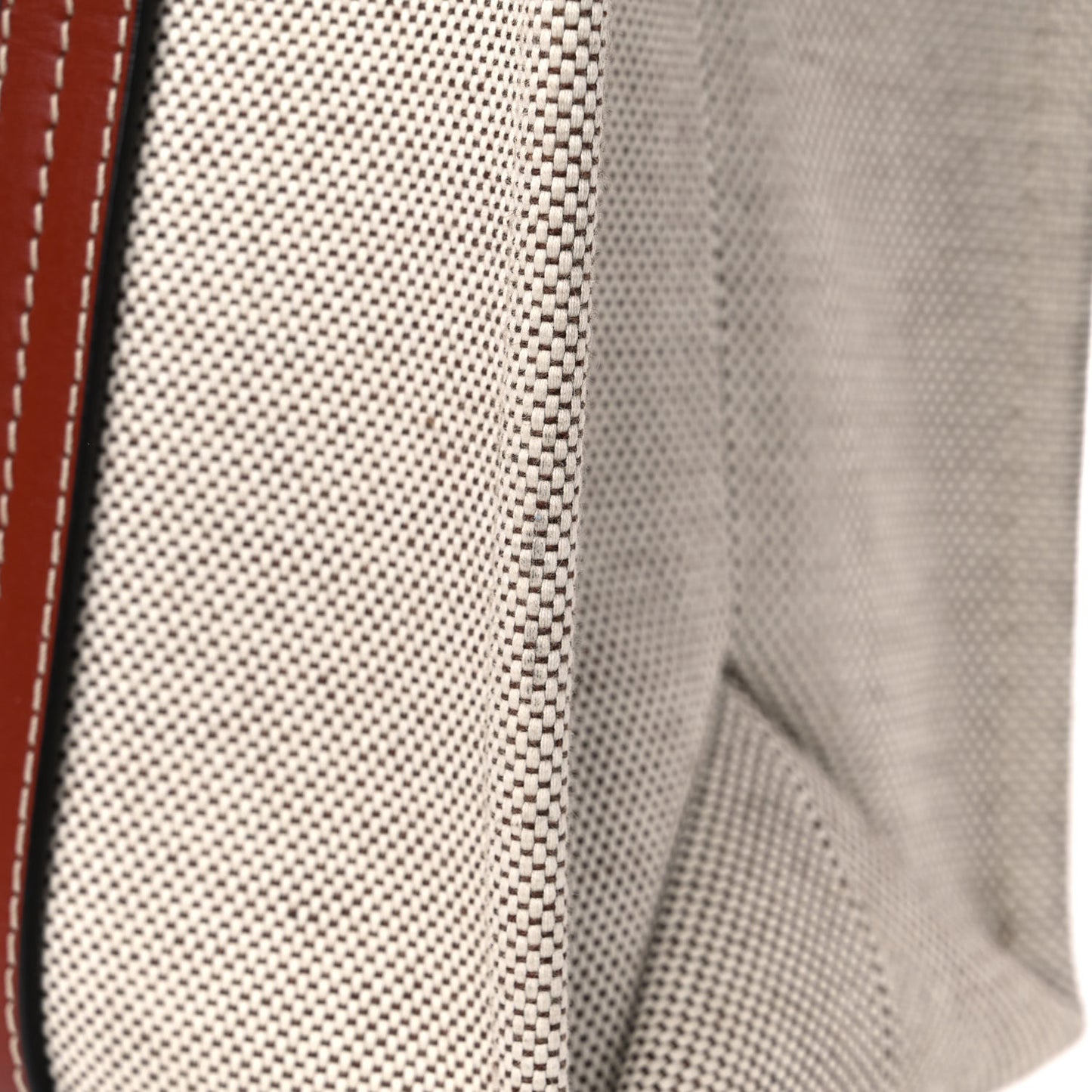 Cotton Calfskin Medium Woody Ribbon Tote White Brown