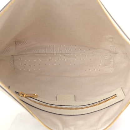 Gucci GG Supreme Monogram Flora Web Small Ophidia Half Moon Hobo White 5 of 9