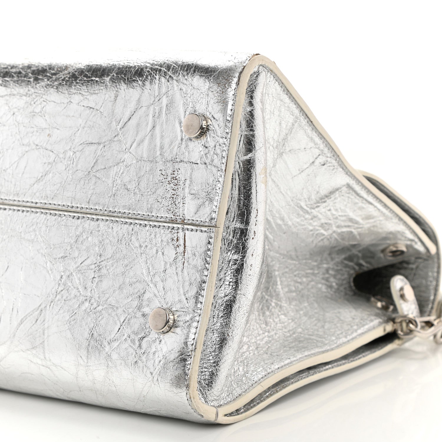 Christian Dior Metallic Calfskin Large Diorever Flap Silver 10 of 13