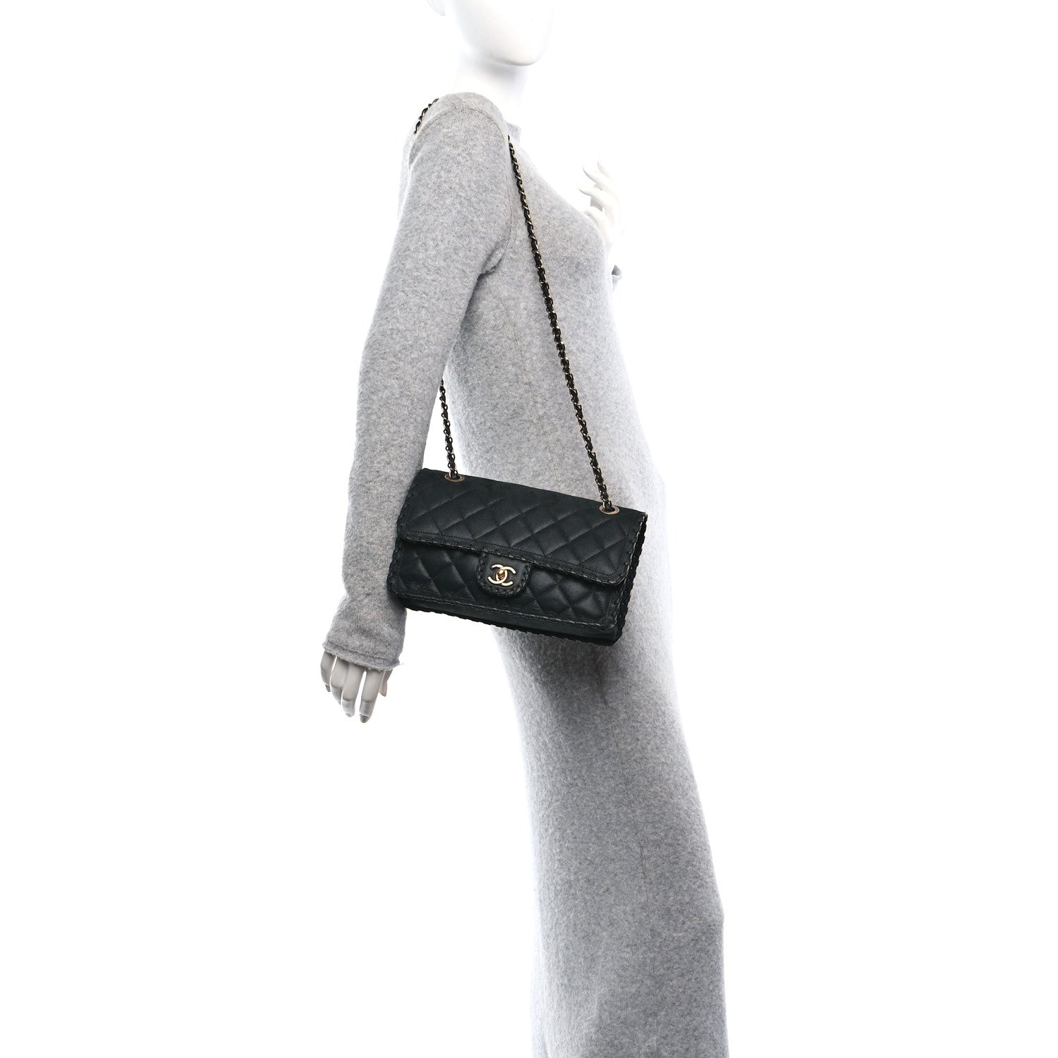 Chanel Iridescent Calfskin Small Happy Stitch Flap Black 3 of 13