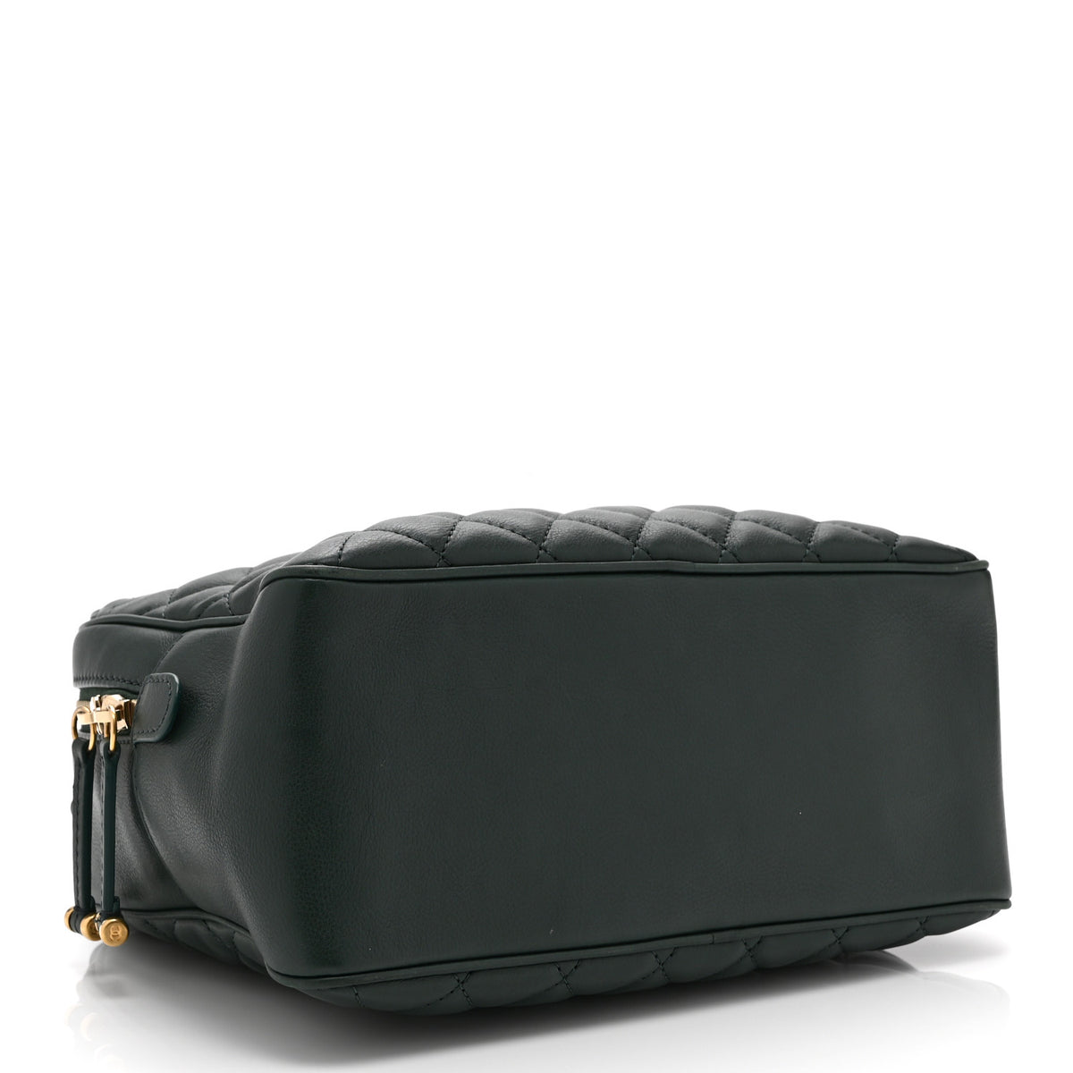 Chanel Calfskin Quilted CC Medium Vanity Case Green 4 of 10