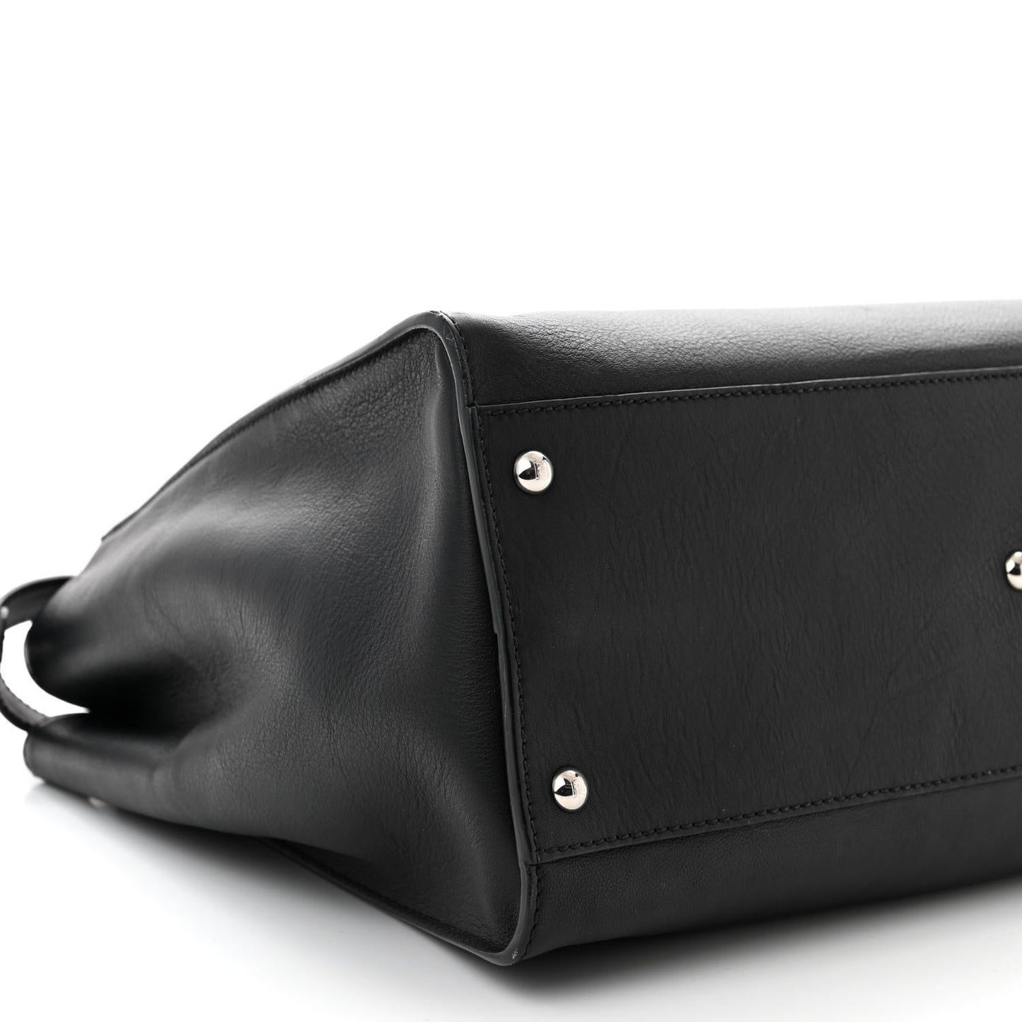 Vitello Dolce Marmol Patent Crocodile Trapuntata Large Peekaboo Iconic Satchel Black Fumo