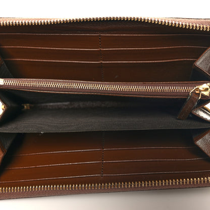 Gucci GG Supreme Monogram Azalea Calfskin Horsebit 1955 Zip Around Wallet Beige Ebony Brown Sugar 5 of 12