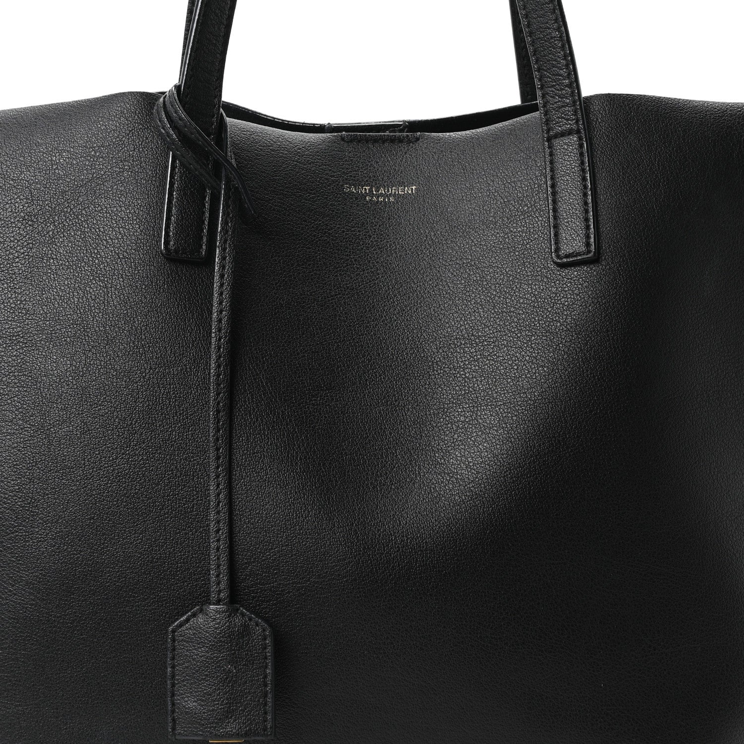 Saint Laurent Calfskin Large Shopping Tote Black 8 of 10
