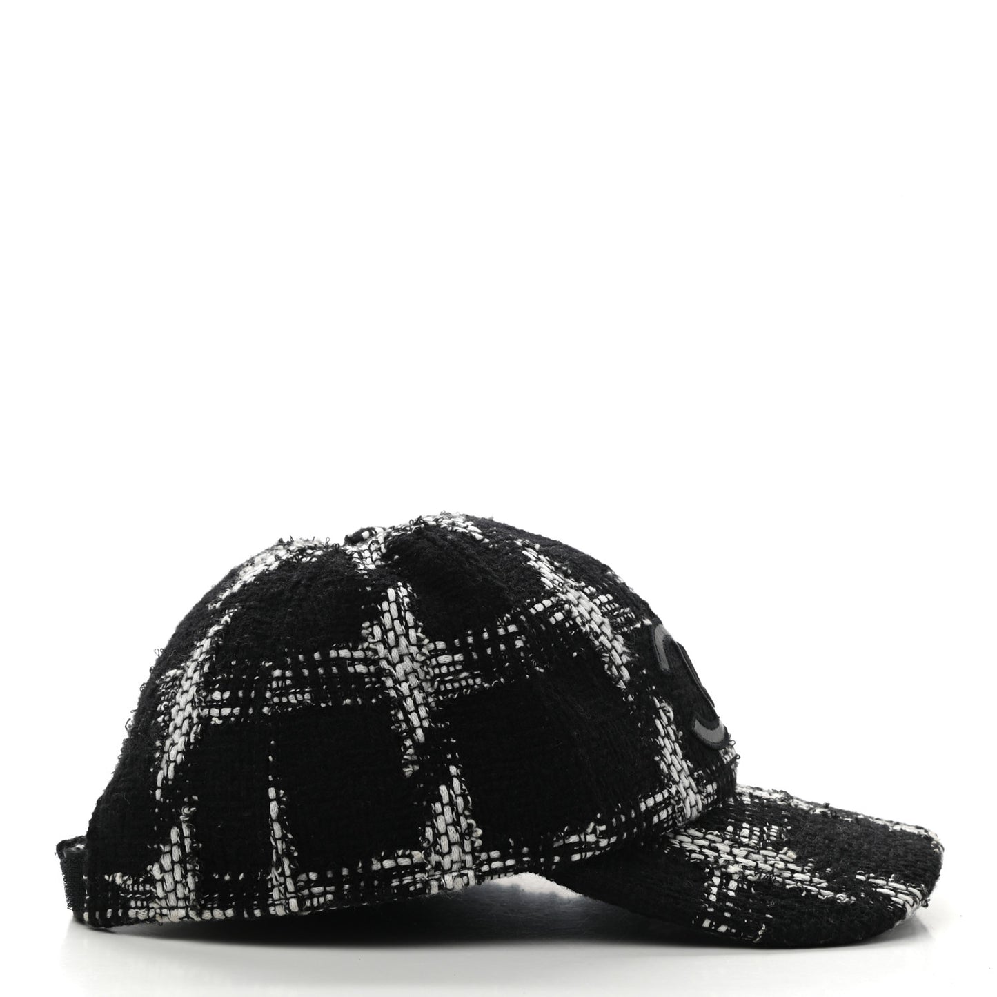 Tweed Cap Hat L Black White